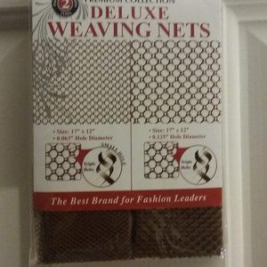 DONNA #22402, Brown Premium Collection Deluxe Weaving Nets, 2 pcs., NEW-Last ONE